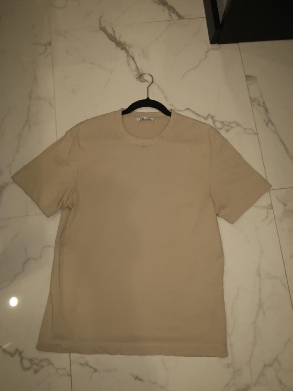 Men's Zara Classic Crew Neck T-Shirt - Beige